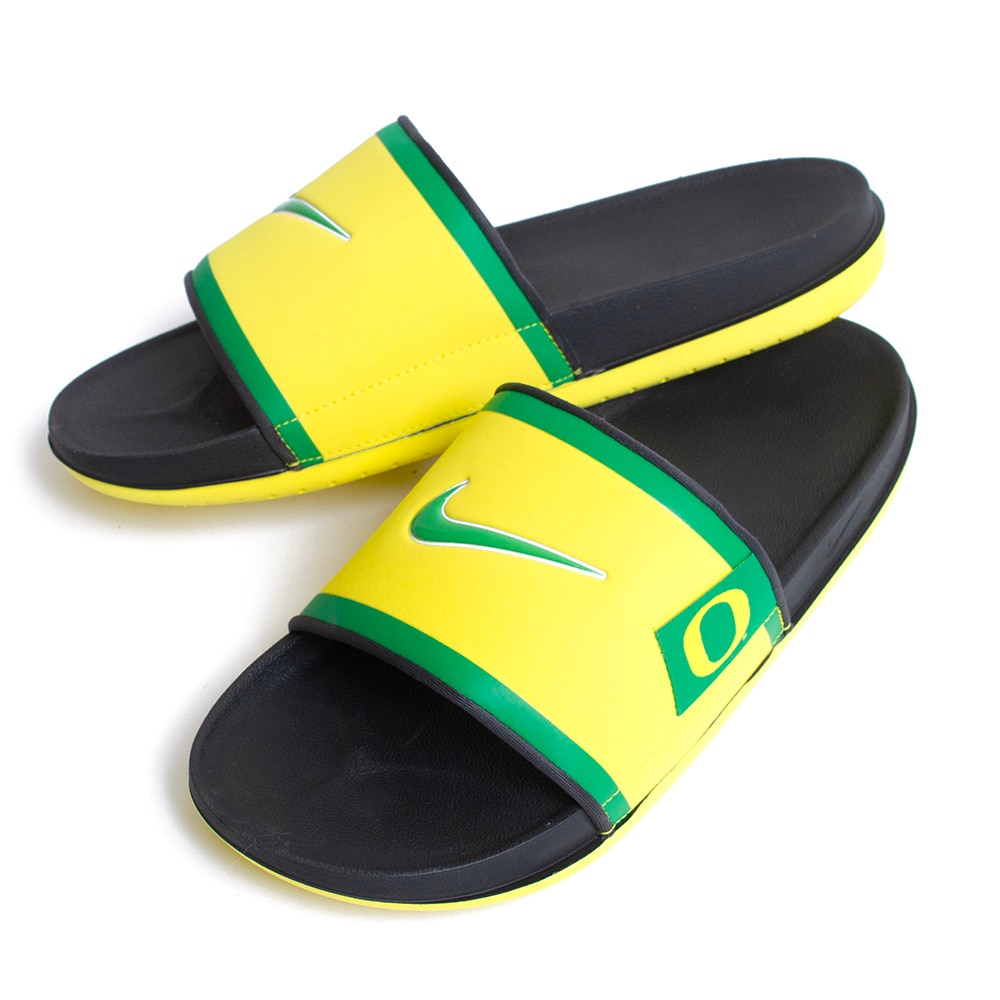 Classic Oregon O, Nike, Yellow, Sandal/Flip-Flop, Accessories, Unisex, Off-court, Synthetic Leather, 778262